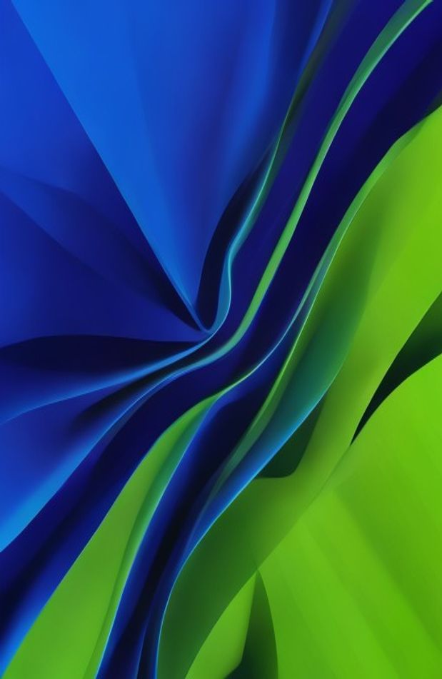 Blue And Neon Green Wallpaper