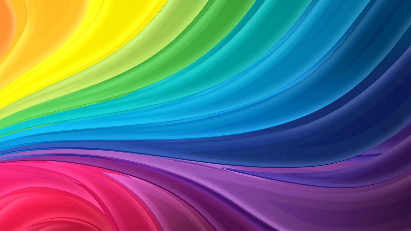Wallpaper Rainbow Line Light Colorful Tablet