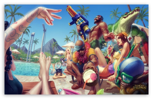 Pool Party League Of Legends HD Wallpaper For Standard