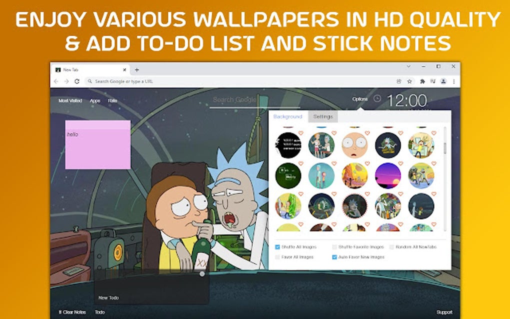 Rick And Morty Wallpaper HD New Tab For Google Chrome