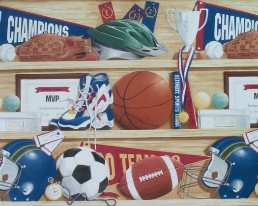 And Kids All Sports Wallpaper Border Inc