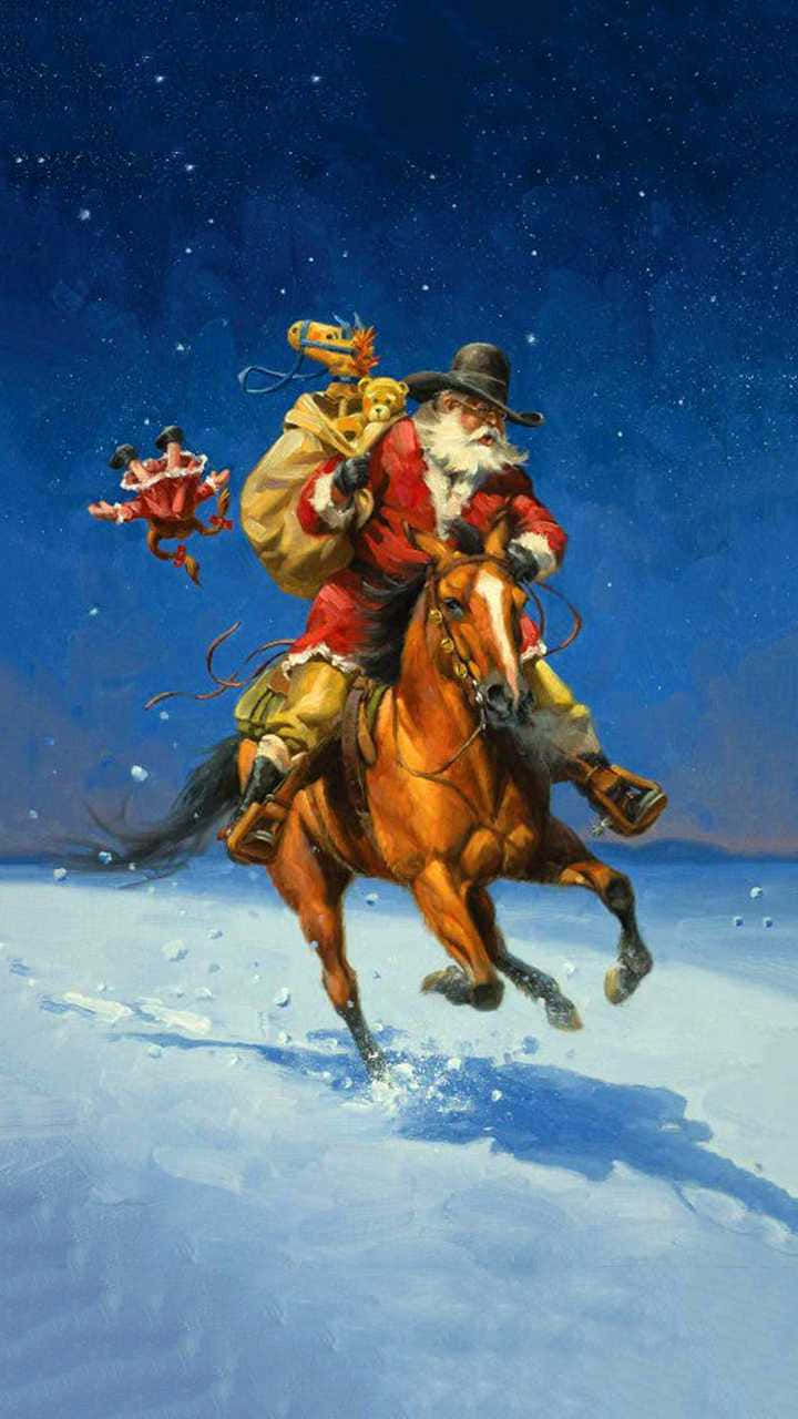 Cowboy Christmas Wallpaper