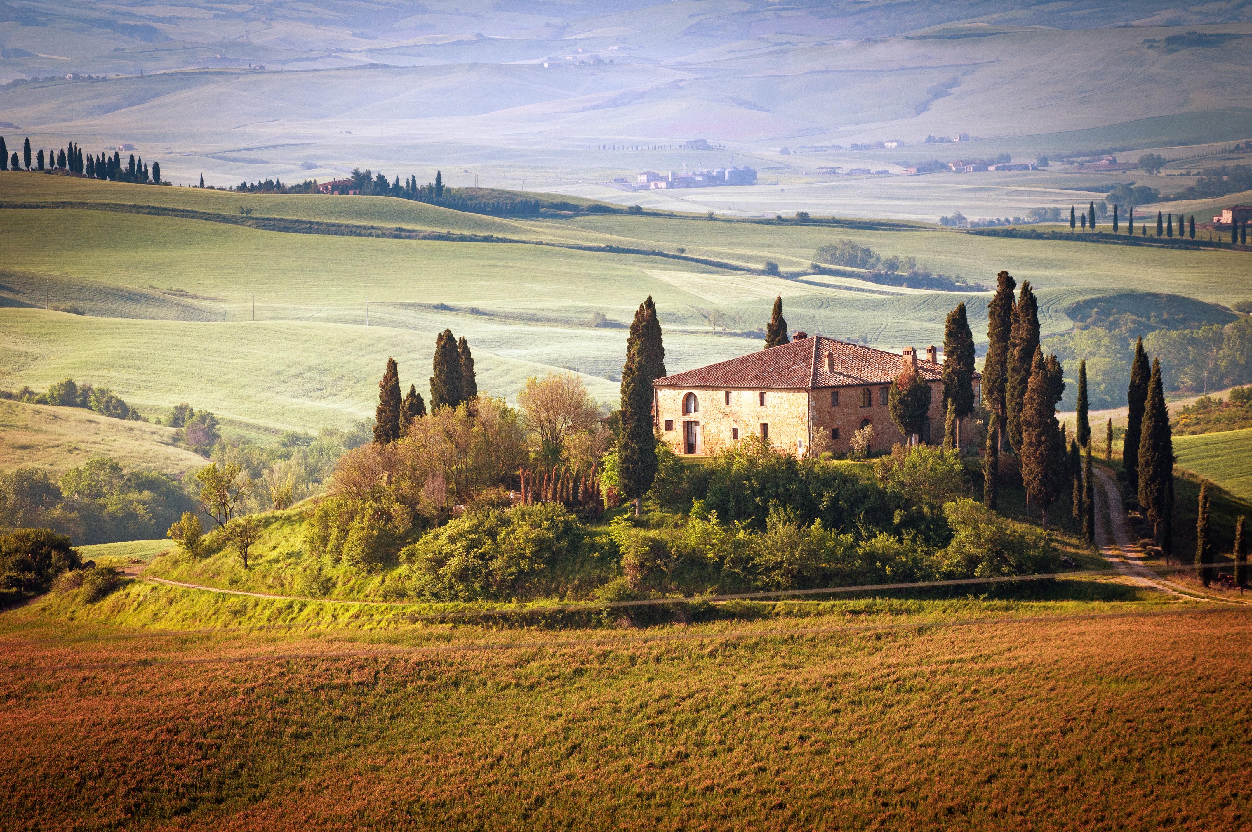 Tuscany Landscape Cast HD Wallpaper Background Image