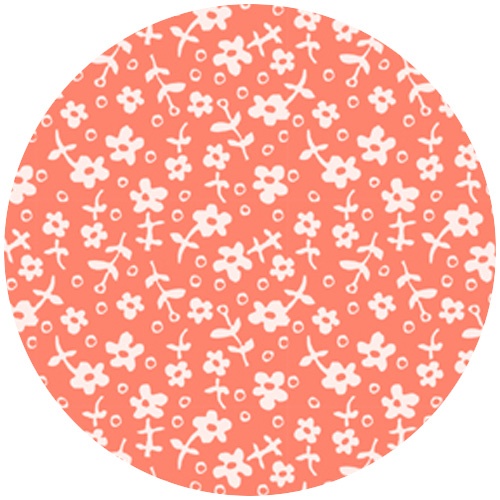 Sarah Jane Children At Play Wallpaper Flowers Coral Half Yard