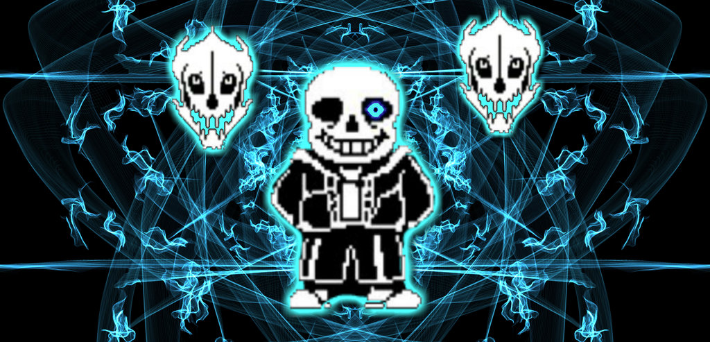 Sans And Gaster Blaster Fanmade Wallpaper By