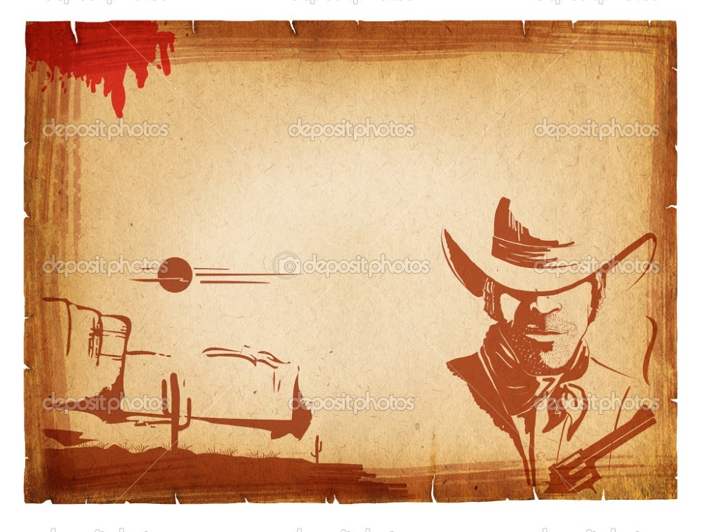 Poster With Western Elements On Old Paper Background Retro Jpg