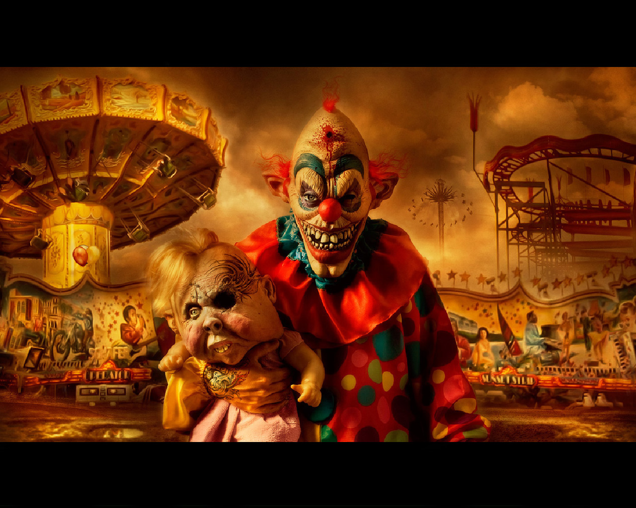 Scary Clowns HD Wallpaper
