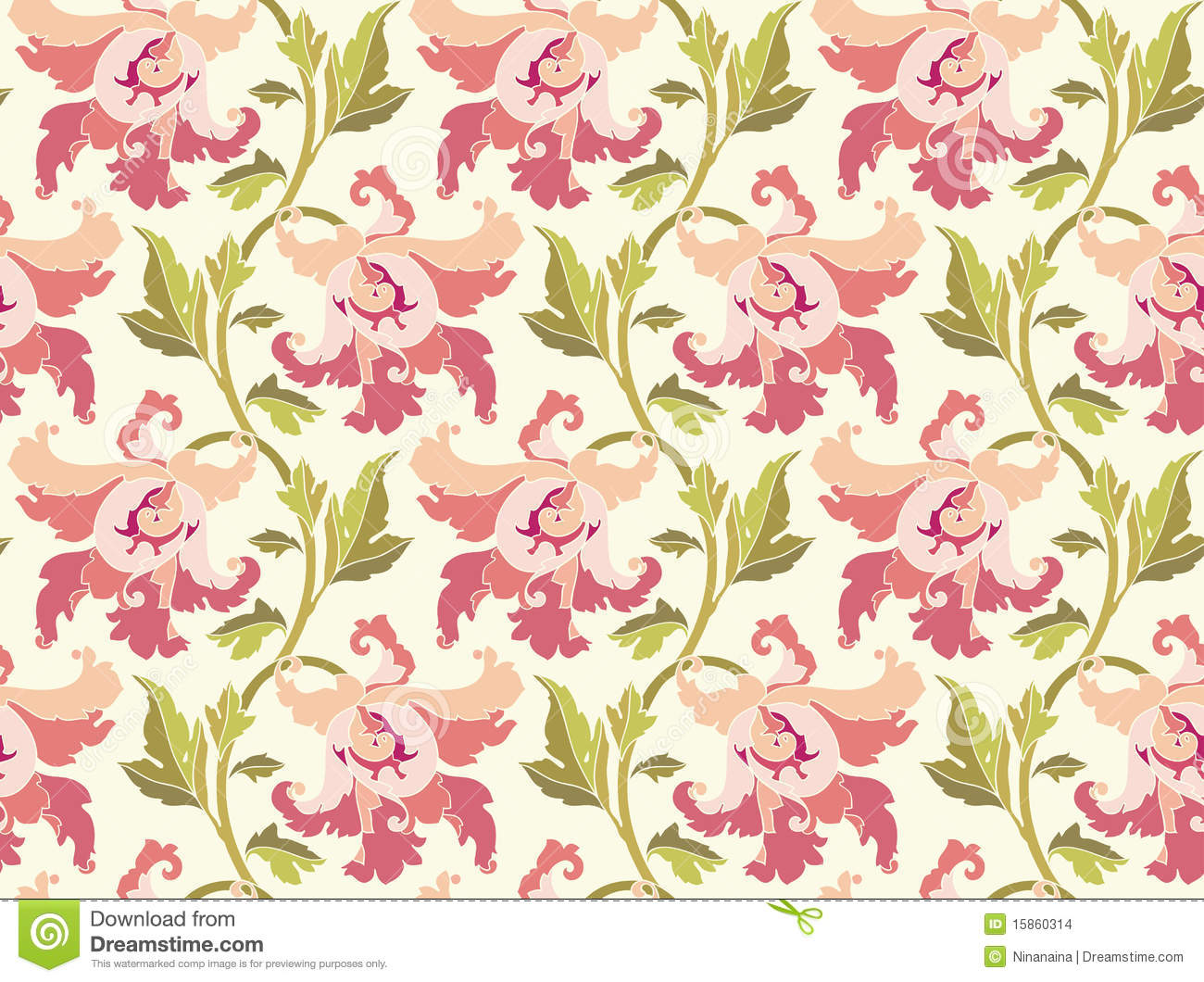 Modern Floral Wallpaper Designs Flower Pattern Vector