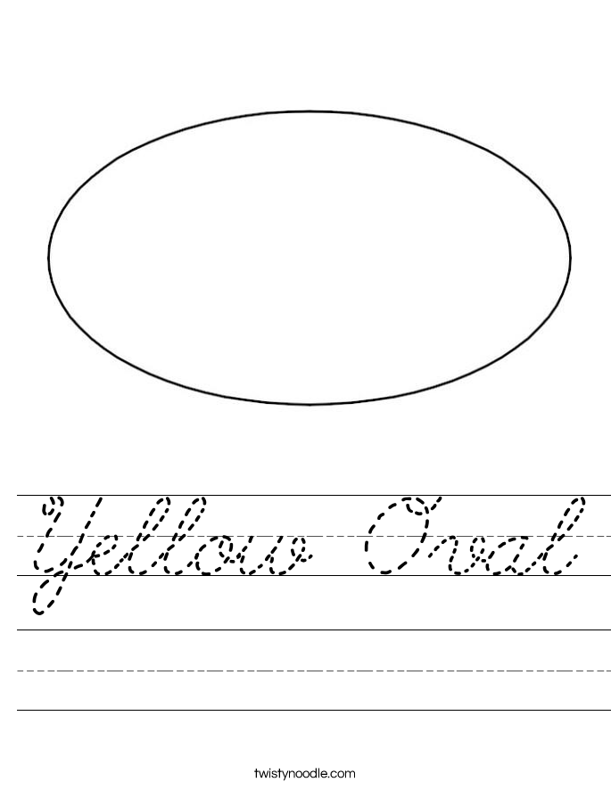 It Is An Oval Worksheet