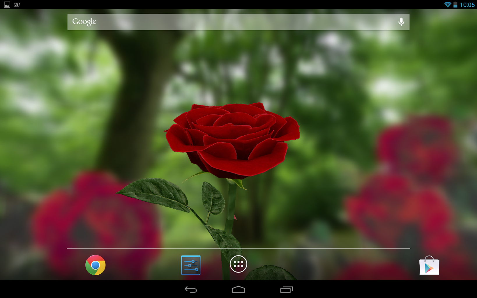 3d Rose Live Wallpaper Screenshot