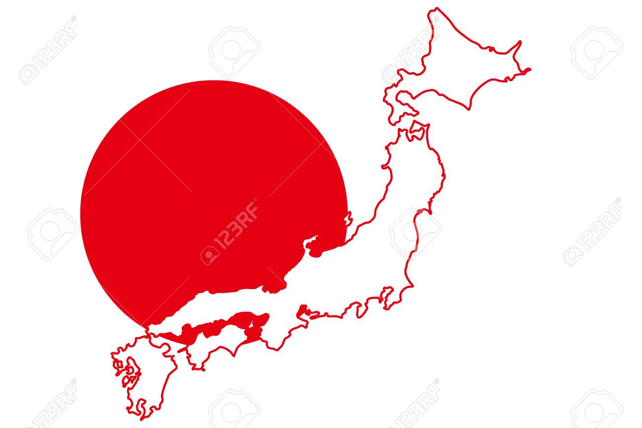 Background Illustration Wallpapervector Materialmap Of Japan