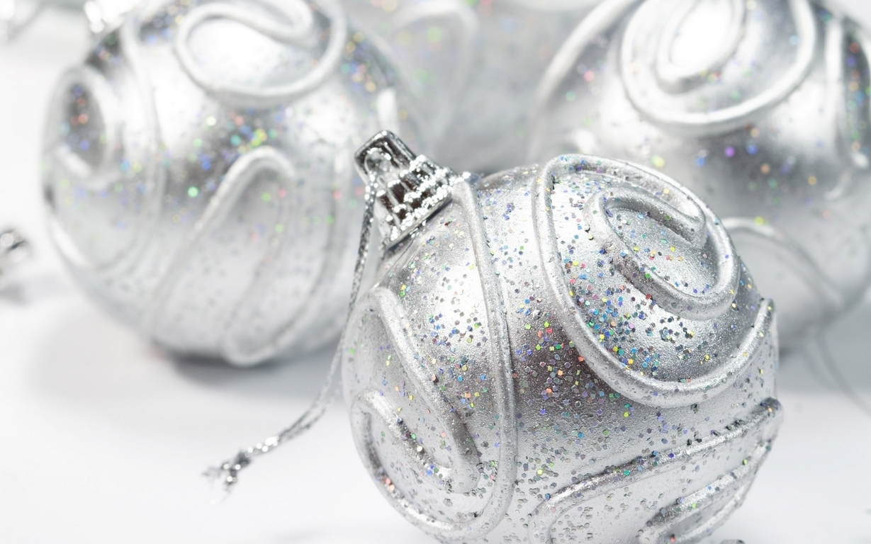 Silver Christmas Decorations Photo