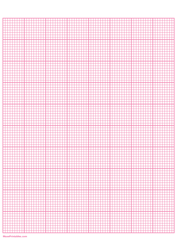 Squares Per Inch Pink Graph Paper A4 Sized Get The