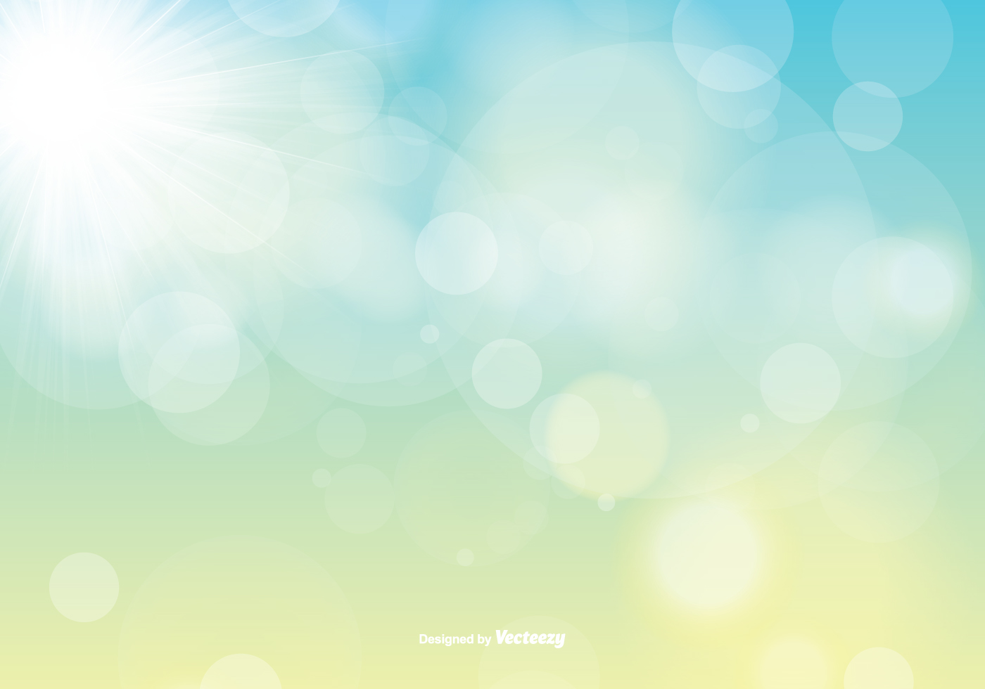 Spring Vector Background With Sunshine Vectors