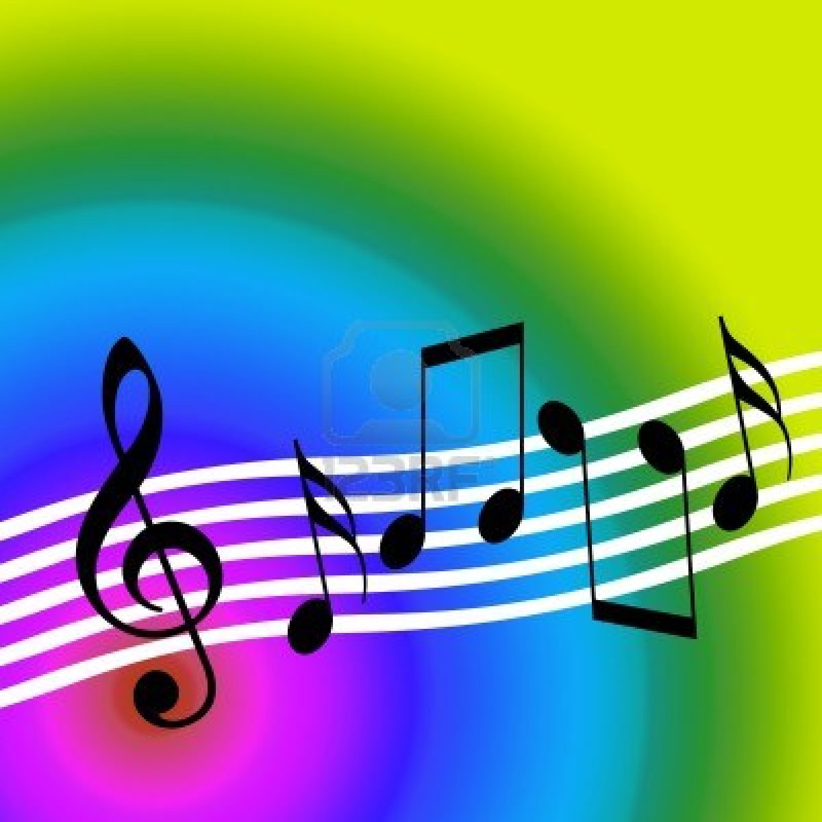 Colorful Music Notes Wallpaper Symbols Funky