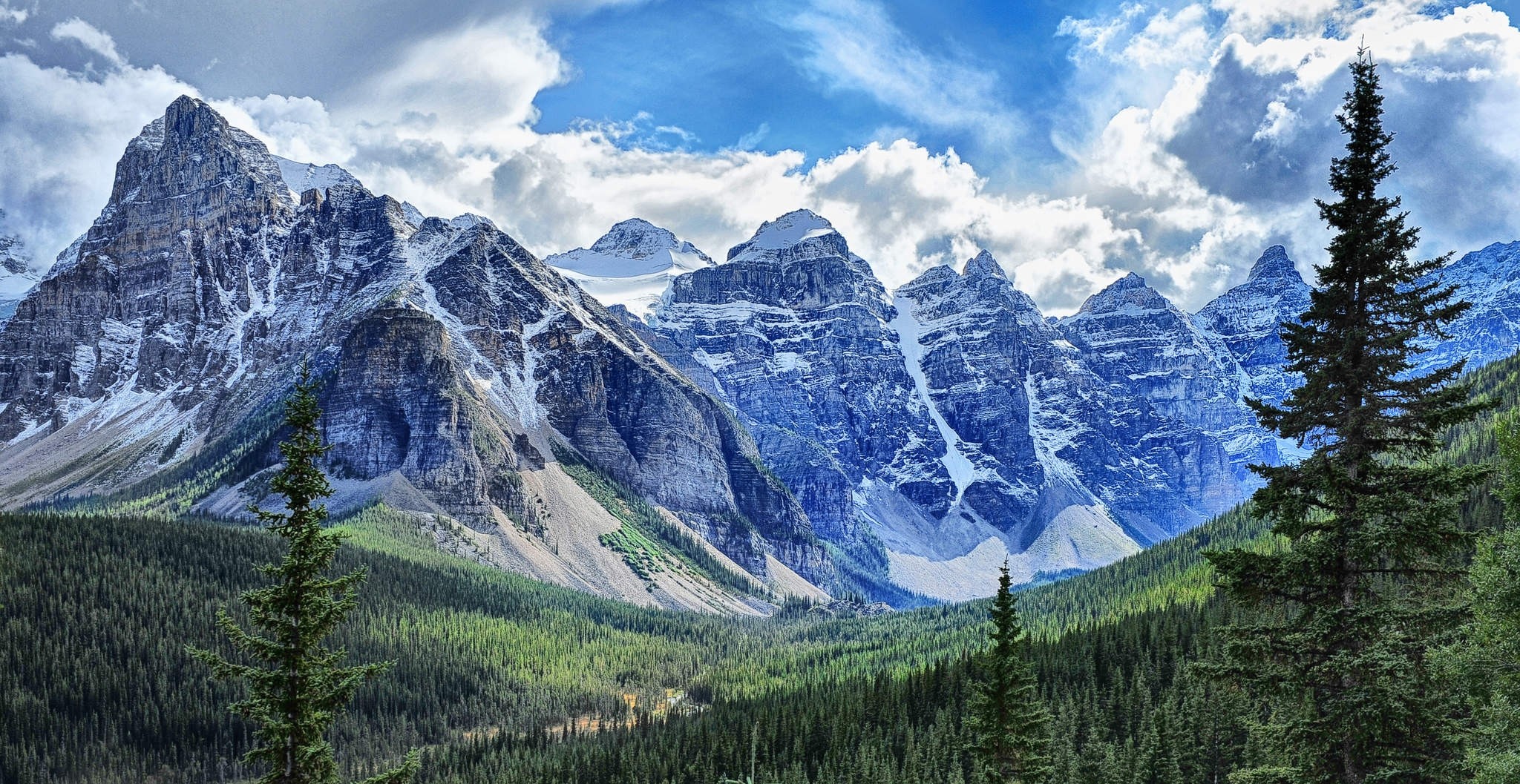 Landscape Photography Nature Mountains Snow Clouds Forest Pine Wallpaper