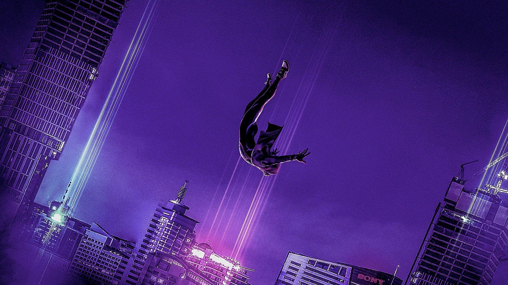Spiderman Purple Aesthetic Dark