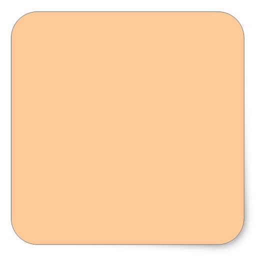 Plain Peach Colour Background Square Sticker