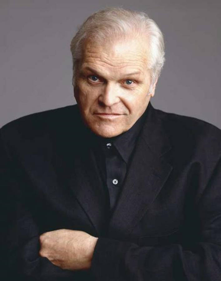 Brian Dennehy Portrait On Gray Wallpaper