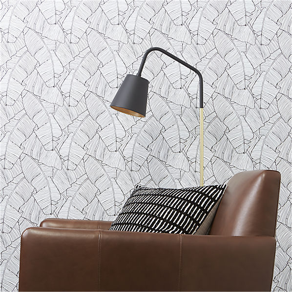 Palm Black And White Self Adhesive Wallpaper