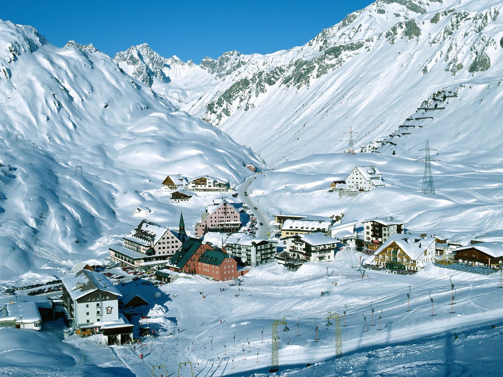 Austrian Ski Resort Desktop Pc And Mac Wallpaper