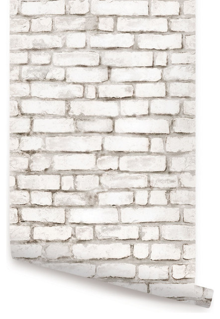 Brick Wallpaper Peel And Stick White X108 Industrial