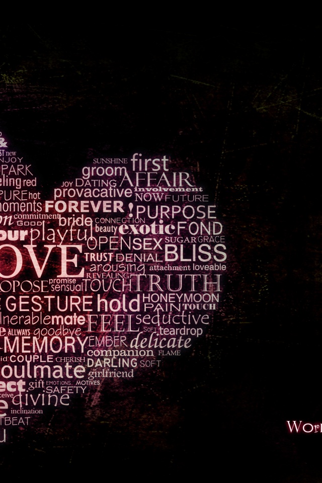 Words Of Love iPhone Wallpaper