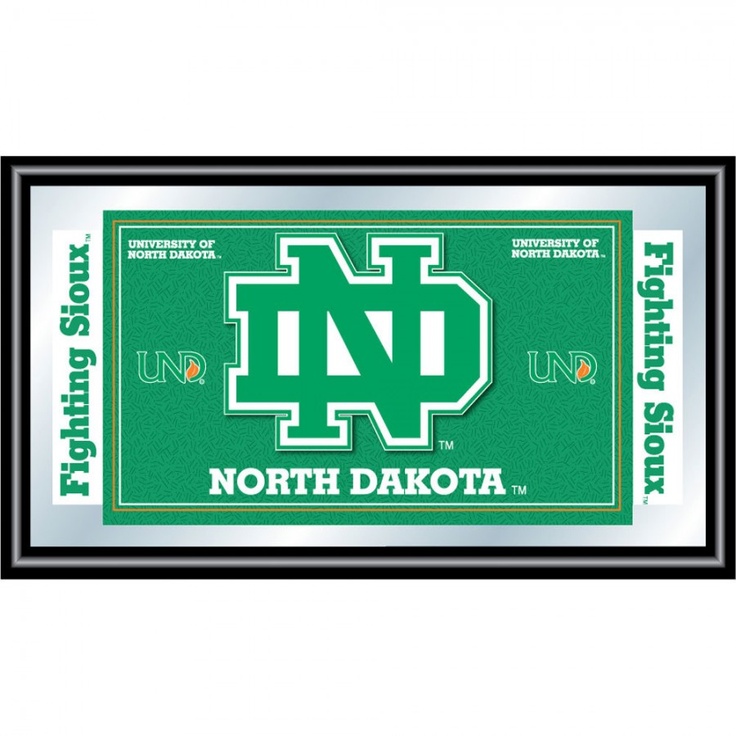 Trademark Global University Of North Dakota Logo And Mascot Framed Mi