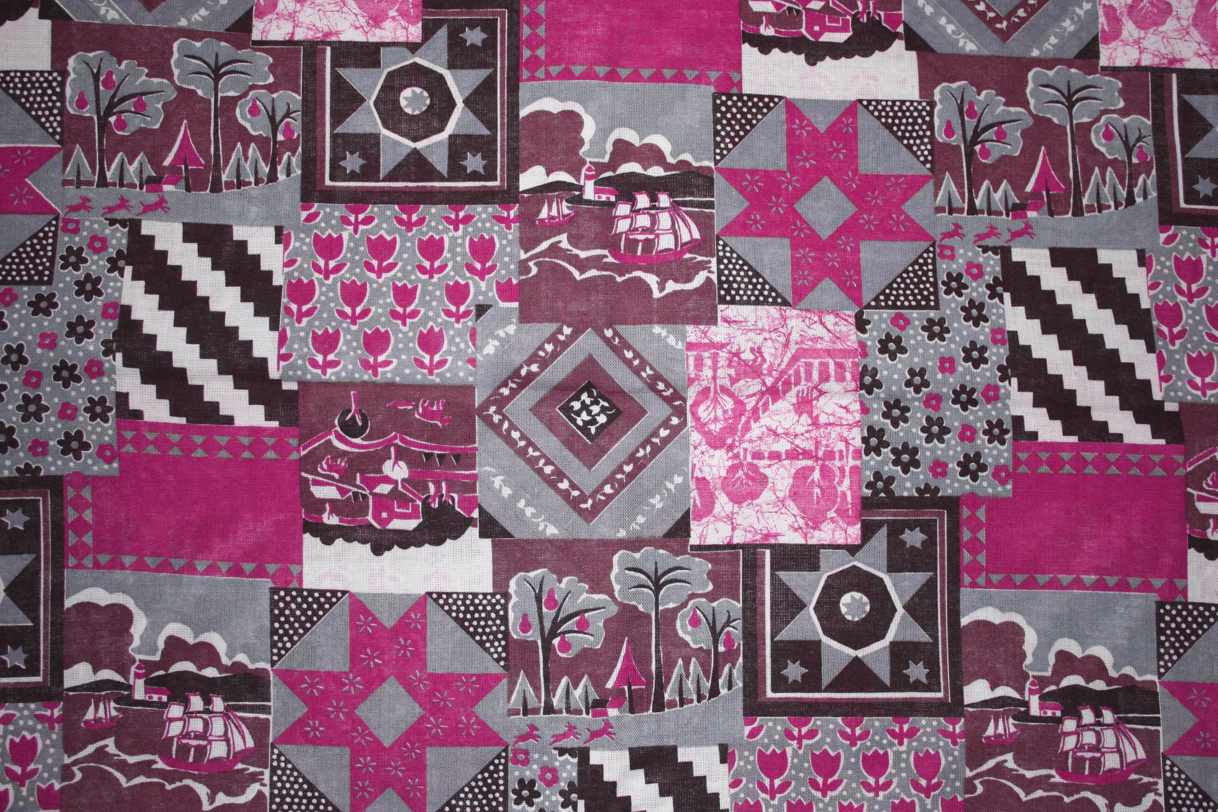 Pink Patchwork Quilt Fabric Texture Picture Photograph Photos