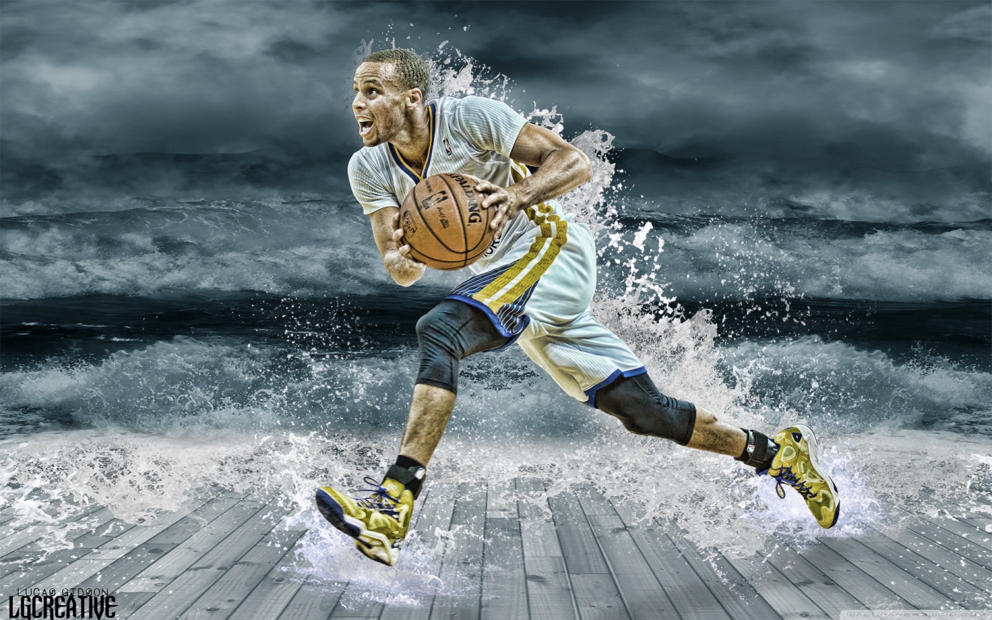 Download wallpapers 4k, Stephen Curry, abstract art, basketball stars, NBA,  Golden State Warriors, Curry, basketball, neon lights, creative for desktop  free. Pi…