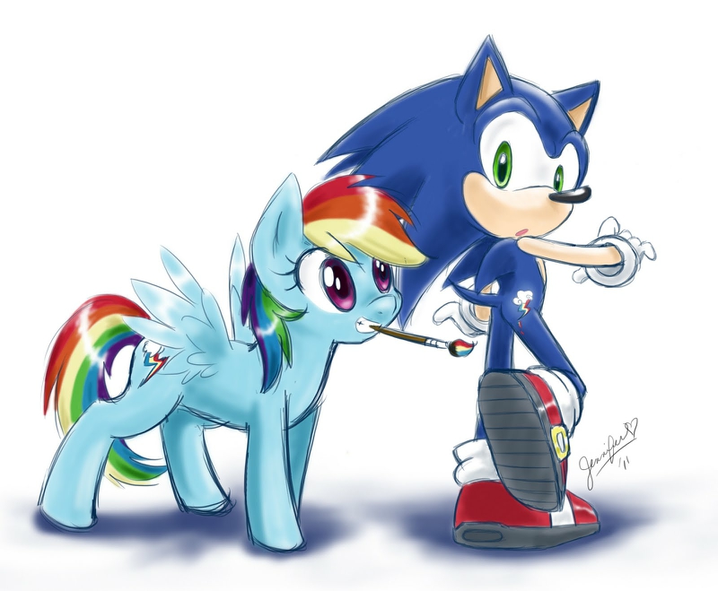 Sonic The Hedgehog My Little Pony Rainbow Dash Wallpaper