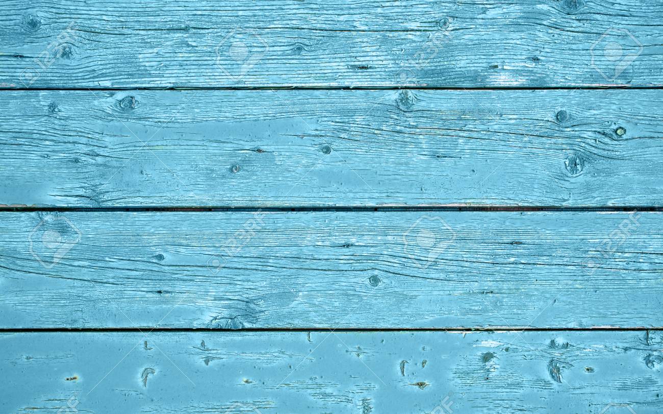 Wooden Background Texture Horizontal With Blue Color Stock Photo