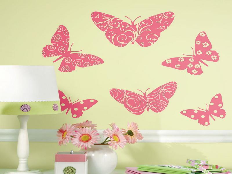 Flocked Butterfly Peel And Stick Wallpaper For Kids Great Choice Peel