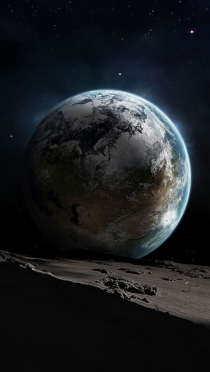 The Moon iPhone Wallpaper Top Background