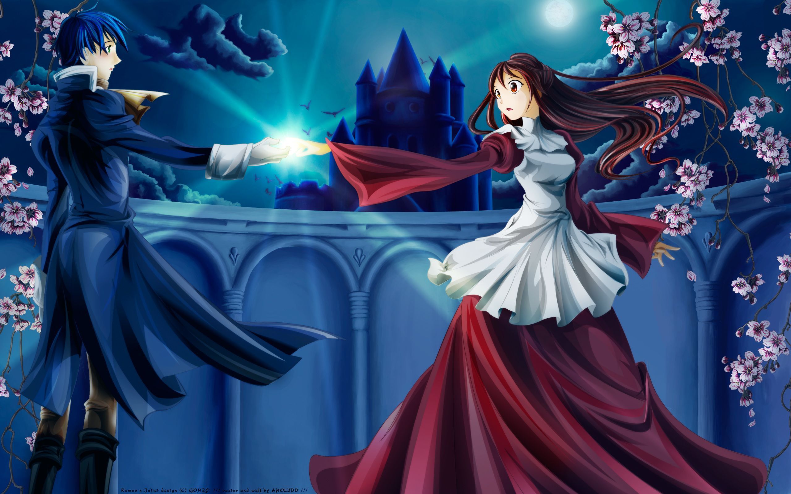 HD Cute Anime Couple Background Wallpaper