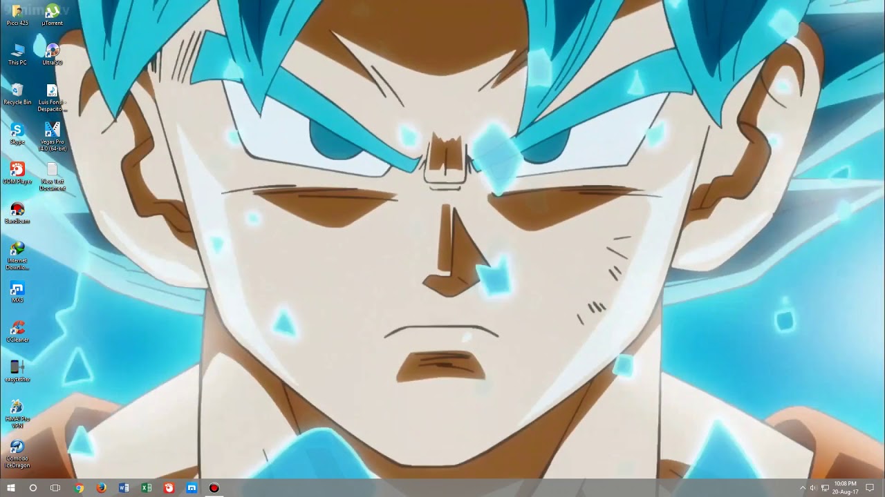 Goku Super Saiyan Blue Wallpaper Theme Engine
