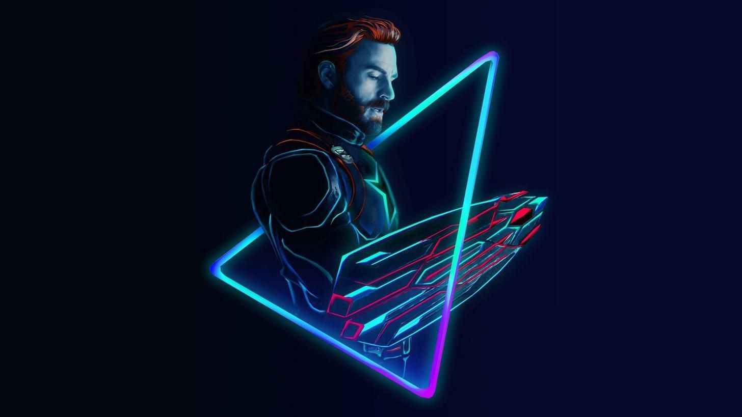 Neon Avengers Desktop Wallpaper Based On Artwork By