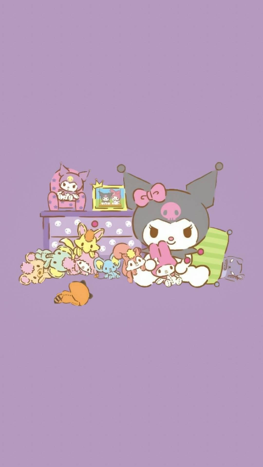 Download Kuromi With My Melody Doll Wallpaper