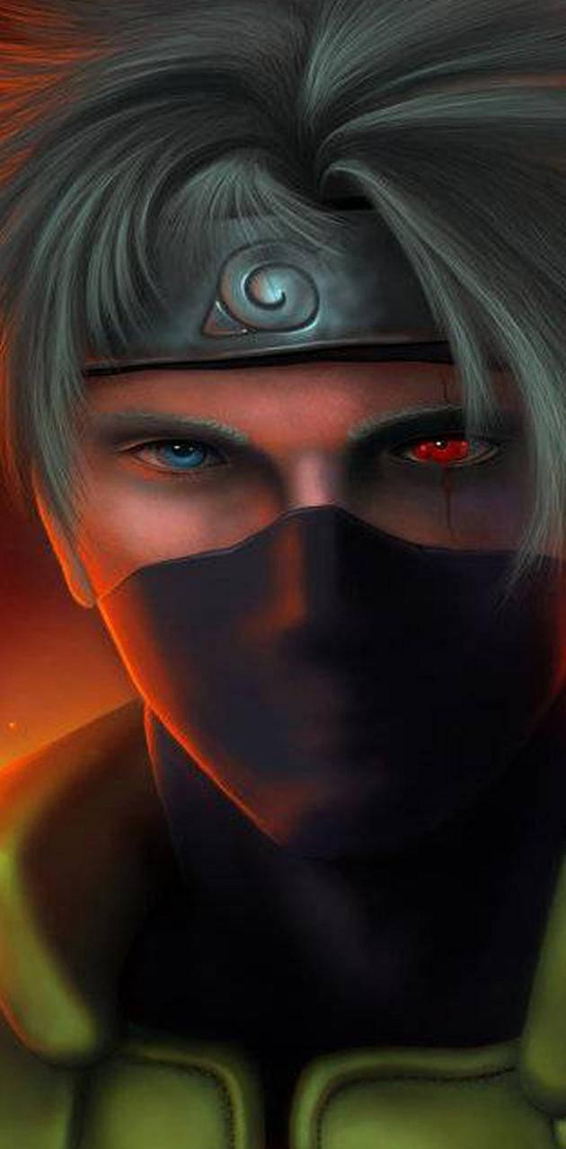 Kakashi iPhone Red Blue Eyes Wallpaper