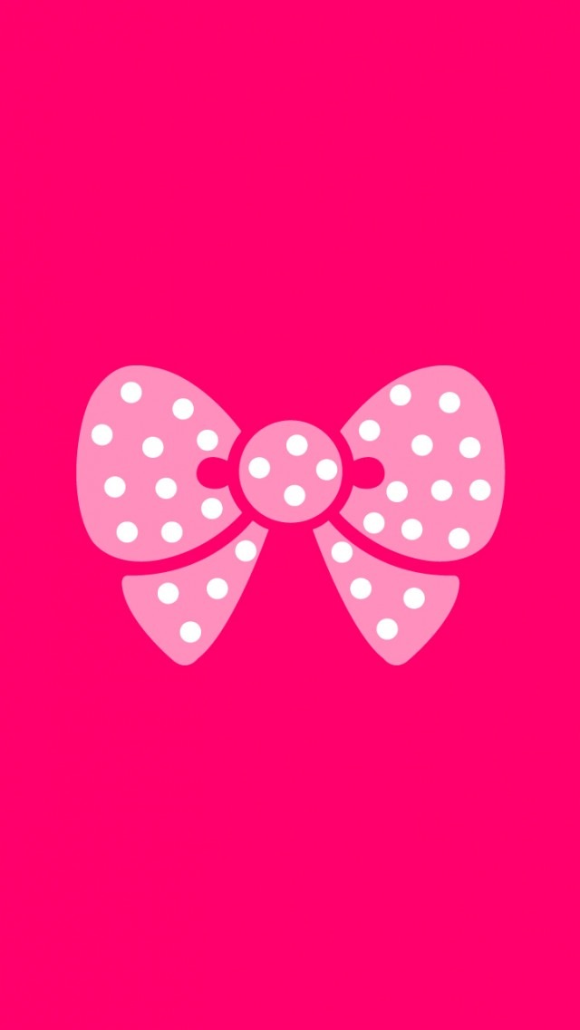 Pink Bow Wallpaper   Free iPhone Wallpapers