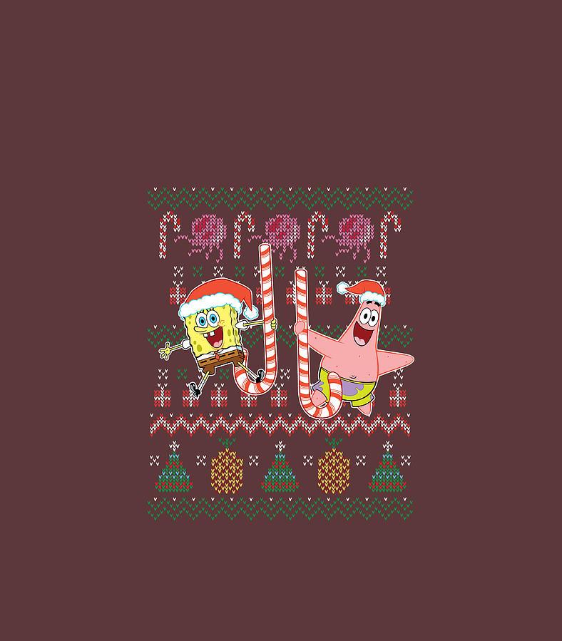 Spongebob And Patrick Star Ugly Xmas Sweater Digital Art By Emrei