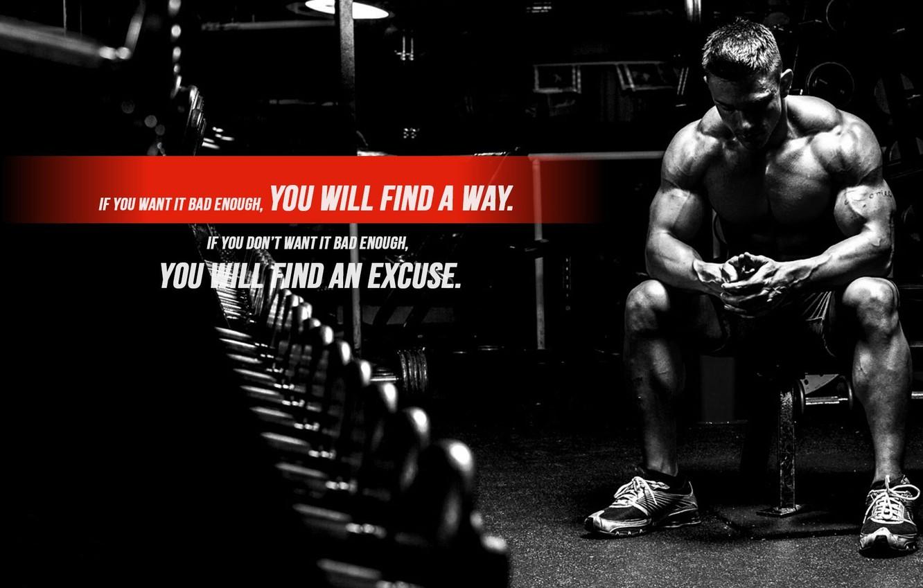 Wallpaper Muscle Motivation Poster Pose Dumbbells Gym