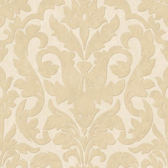 Dalarni Damask Pattern Wallpaper Cream Sample Contemporary