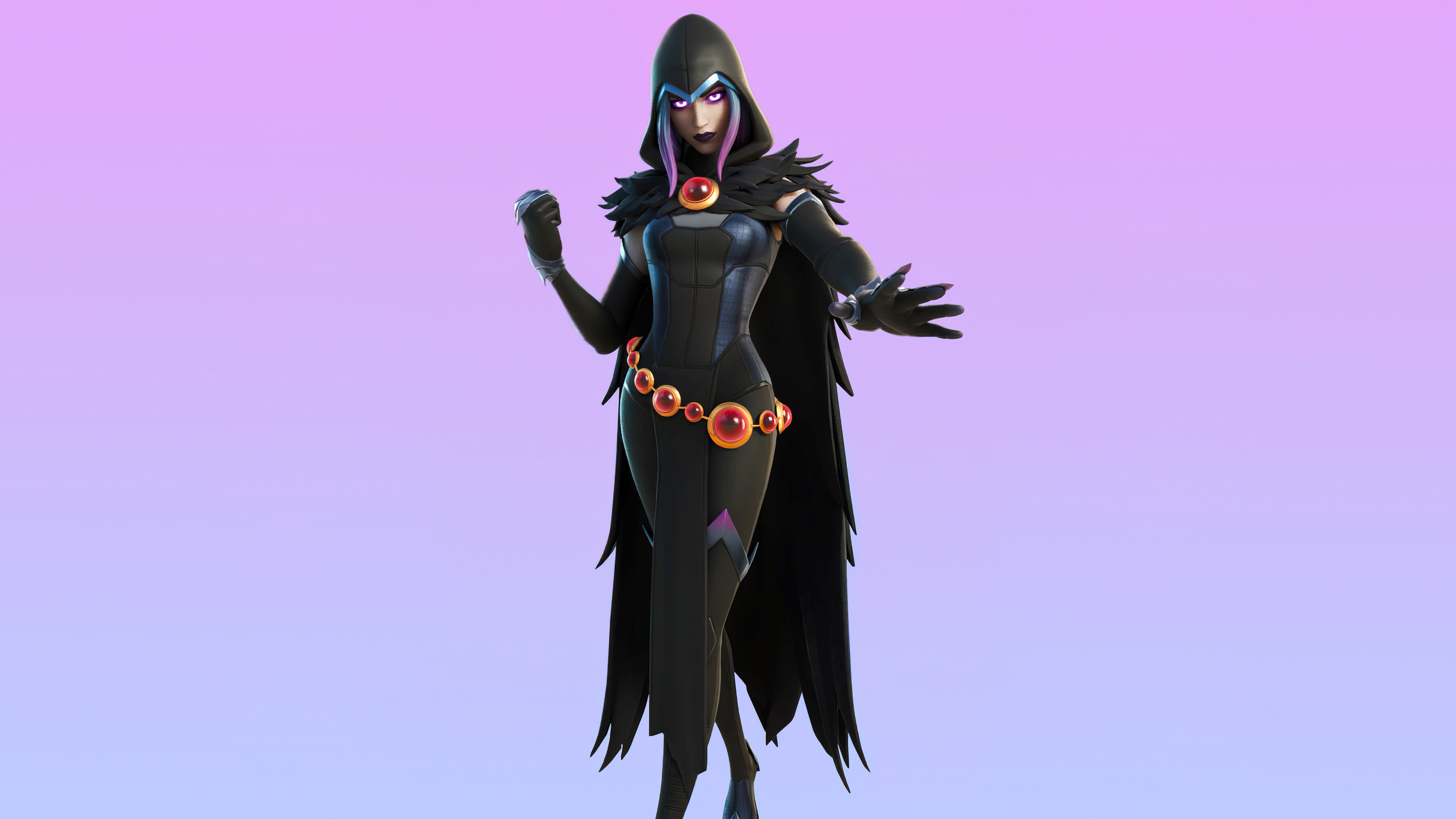 Fortnite Rebirth Raven Outfit Skin Wallpaper 4K