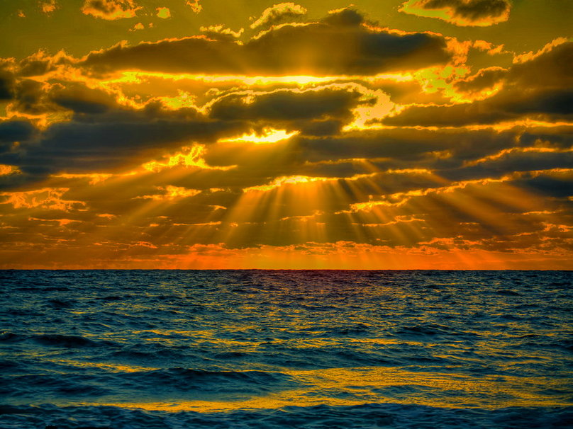 Sunrise Over The Atlantic Ocean Wallpaper