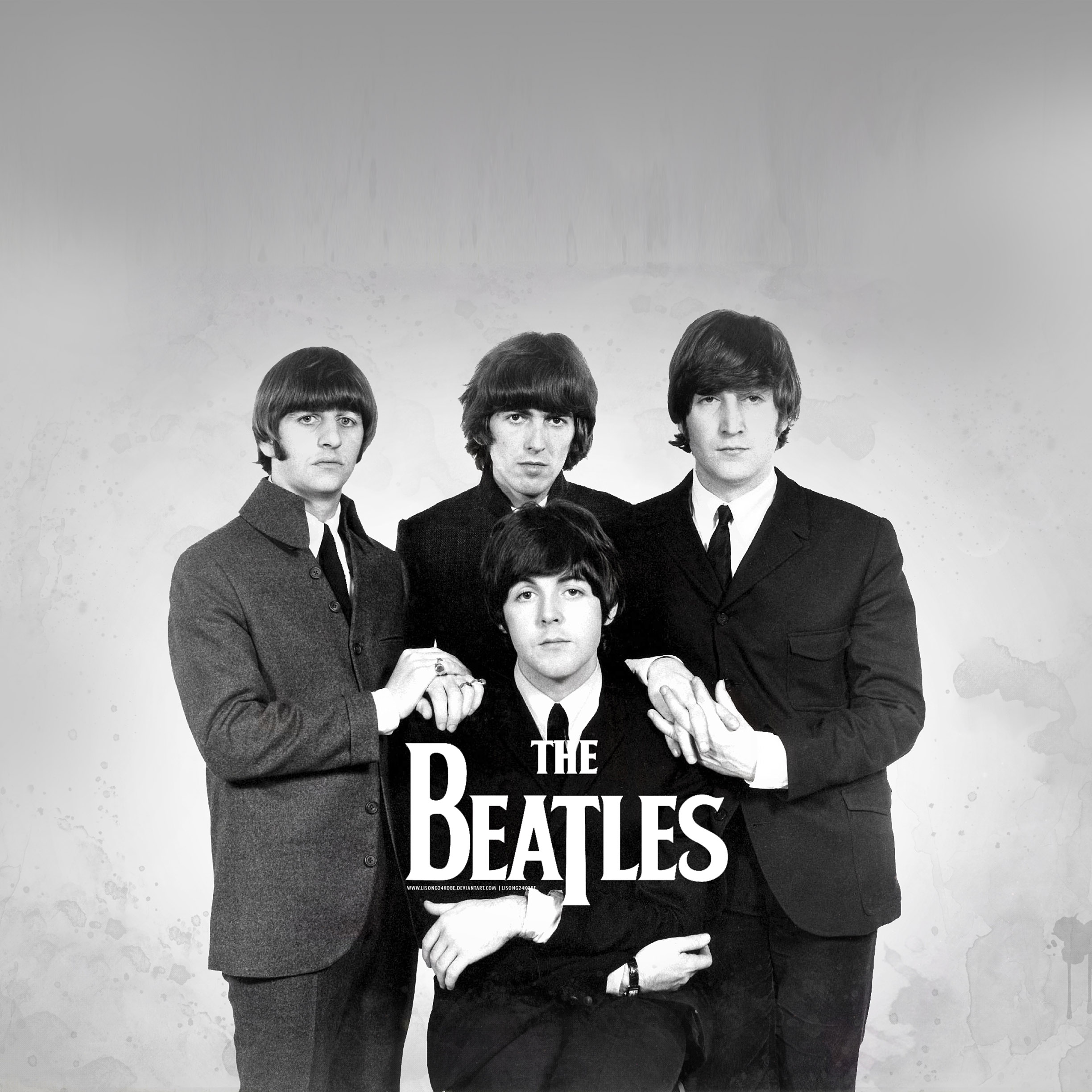 Ios7 The Beatles Posing Parallax HD iPhone iPad Wallpaper