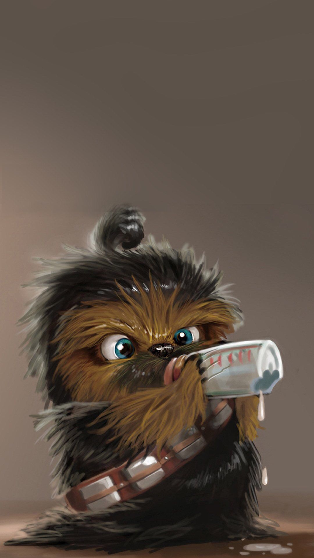 Baby Chewbacca Star Wars iPhone Android Phone Wallpaper Background