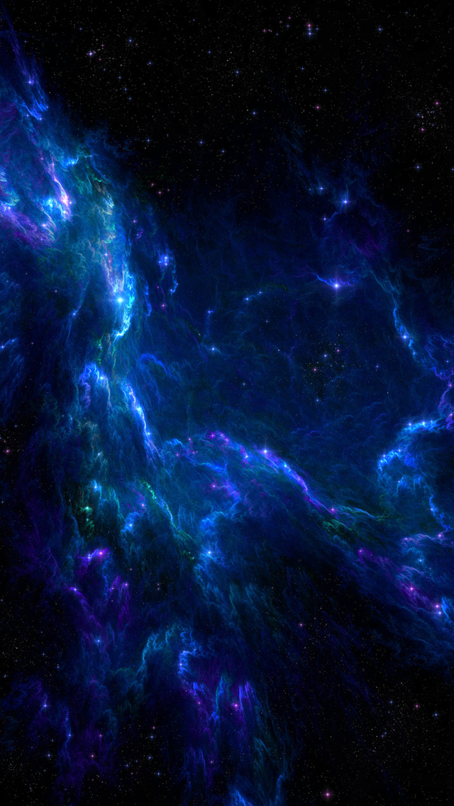 Iphone Space Wallpapers Blue clouds outer space iphone