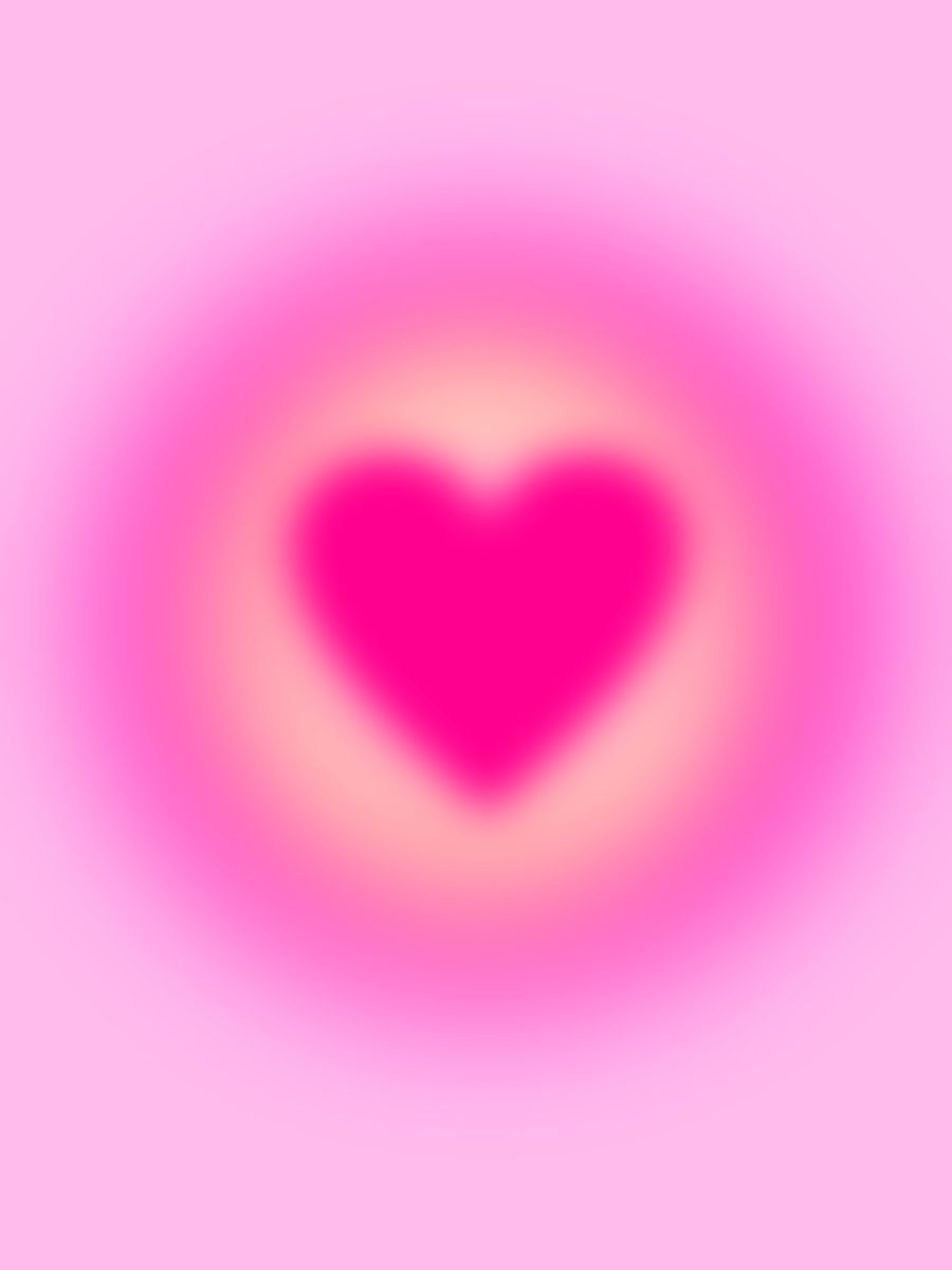 iPad Wallpaper Heart Pink Aura In Aesthetic iPhone