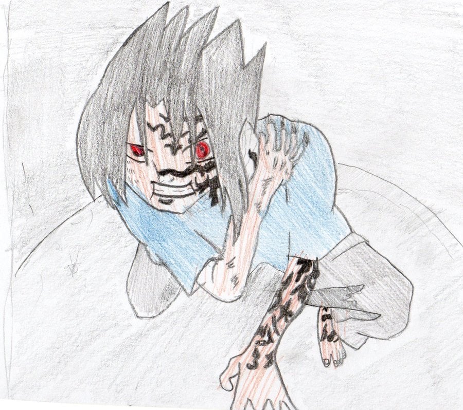 sasuke uchiha curse mark by djdaz11 on